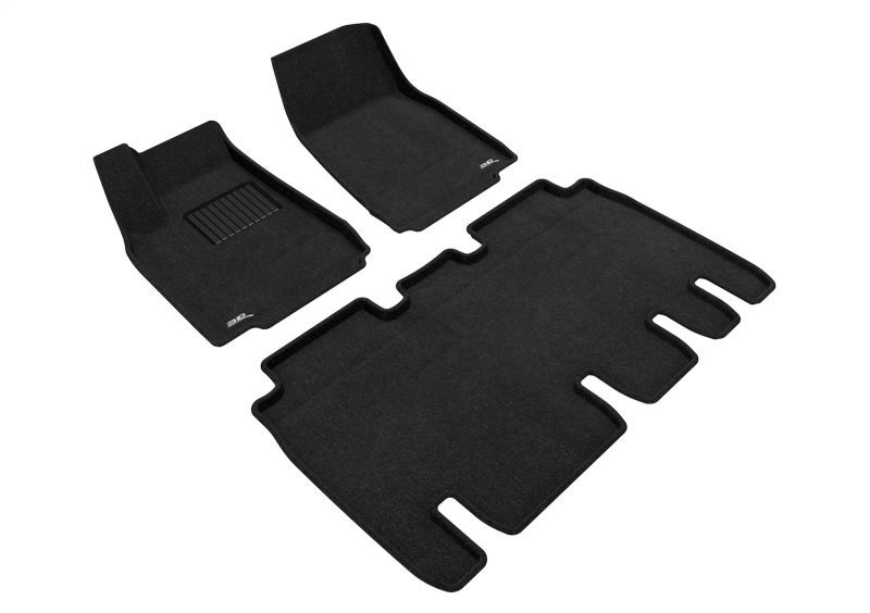 Tesla Model X Floor Mat Set - Front and Rear - 3D MAXpider - Elegant - Black - `16-`21 Tesla Model X Floor Mat Set - Front and Rear - 3D MAXpider - Elegant - Black - `16-`21
